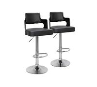 Lot de 2 Chaises de Bar Paddington 90-110cm Noir