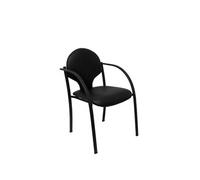 Lot de 2 chaise de bureau empilable non pliable interieur noir