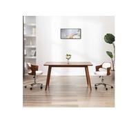 Lot de 2 chaise de bureau en bois non pliable H. 68 cm interieur blanc