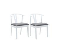 Lot de 2 chaise de bureau GENERIQUE en bois massif non pliable H. 80.5 cm interieur