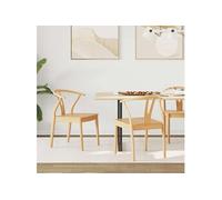 Lot de 2 chaise de bureau GENERIQUE en bois massif non pliable interieur H. 77 cm