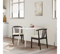 Lot de 2 chaise de bureau GENERIQUE H. 80.5 cm non pliable interieur en bois massif bois