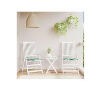 vidaXL Coussins de Chaise Lot de 2 Motif de Feuilles 50x50x4 cm Tissu, Coussin, Coussin d'extérieur, Coussin de Chaise, Coussin de canapé