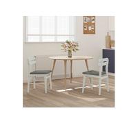 Lot de 2 chaise de bureau GENERIQUE interieur non pliable en bois massif H. 77.5 cm