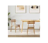 Lot de 2 chaise de bureau GENERIQUE interieur non pliable en bois massif H. 77.5 cm