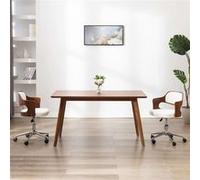 vidaXL Chaises pivotantes lot de 2 - Blanc