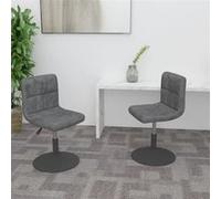 Lot de 2 chaise de bureau vidaxl interieur non pliable en plastique H. 71 cm gris Gris G