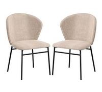 Lot de 2 chaise de conference homcom H. 80 cm non empilable non pliable en acier interieur marron Marron G