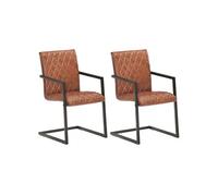 vidaXL Chaises cantilever - Marron