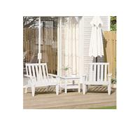 vidaXL Chaises de jardin Adirondack 2pcs. blanc 75x77x77cm pin massif