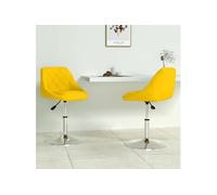 Lot de 2 chaise en plastique non pliable H. 62.5 cm interieur jaune