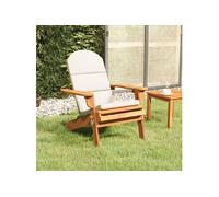 vidaXL Chaise Adirondack de jardin en bois massif d'acacia avec coussin