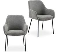 Lot de 2 chaise GENERIQUE H. 83 cm non pliable en metal interieur