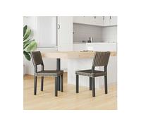 Lot de 2 chaise GENERIQUE H. 84 cm non pliable en bois interieur
