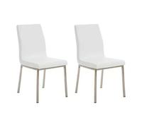 Lot de 2 chaise GENERIQUE interieur non pliable H. 88 cm en acier blanc