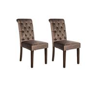 Lot de 2 chaise GENERIQUE interieur non pliable H. 98 cm en bois marron