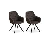 Lot de 2 chaise GENERIQUE non empilable non pliable interieur H. 62.5 cm noir