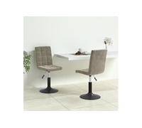 Lot de 2 chaise H. 102.5 cm non pliable en plastique interieur gris