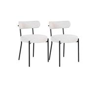 Lot de 2 chaise H. 73 cm non pliable interieur en metal noir