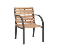 vidaXL Chaises de jardin 2 pcs. Bois