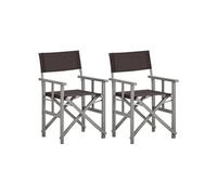 vidaXL Chaises de régie 2 pcs. Bois massif acacia