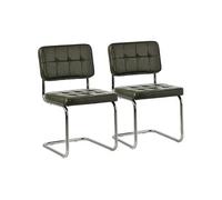 Lot de 2 chaise interieur en acier gris H. 86 cm