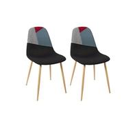 Lot de 2 chaise interieur non empilable non pliable en metal H. 84 cm gris