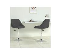 Lot de 2 chaise interieur non pliable H. 62.5 cm en plastique noir