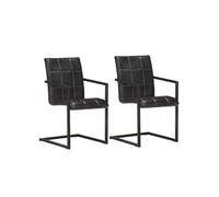 Lot de 2 chaise interieur non pliable H. 91 cm en fer noir