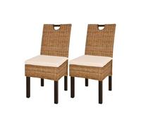 vidaXL Lot 2 - Chaise Rotin Kubu