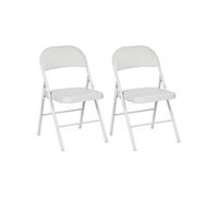 Lot de 2 chaise interieur pliable H. 78 cm en acier gris