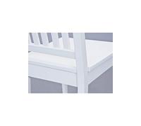 Lot de 2 chaise interlink H. 95 cm non empilable non pliable en bois massif interieur blanc