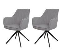 Mendler Chaises HWC-L79 - Gris Clair