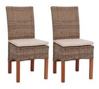 Mendler Lot de 2 Chaises M44 - Rotin Kubu