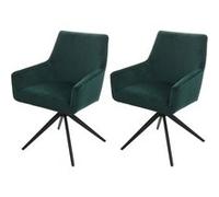 Lot de 2 chaise mendler interieur non pliable H. 87 cm en plastique vert Vert G