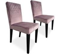 Lot de 2 chaise paris prix H. 82.5 cm non pliable en bois interieur rose Rose G