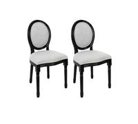 Lot de 2 Chaises Design Eleonor 96cm Noir & Gris