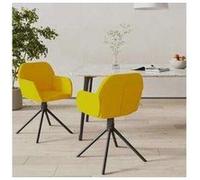 Lot de 2 chaise en plastique non pliable H. 79.5 cm interieur jaune