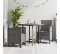 vidaXL Chaise de jardin, lot de 2, gris clair, 53 x 49 x 85 cm, polypropylène