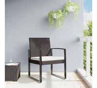 vidaXL Chaises de salle à manger de jardin 2 pcs. Brun rotin PP