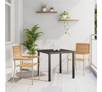 vidaXL Chaises de jardin empilables, lot de 2, marron et beige, 54 x 56 x 90 cm