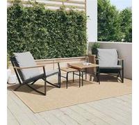 vidaXL Chaises de jardin avec coussins 2 pcs. noir acier