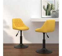 vidaXL Chaises à manger pivotantes lot de 2 jaune moutarde velours