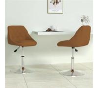 vidaXL Chaises pivotantes - Marron velours
