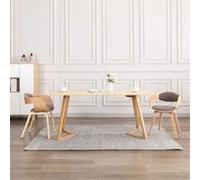 vidaXL Chaise bois courbé - Taupe