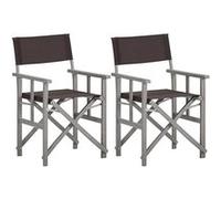 vidaXL Chaises de régie 2 pcs. Bois massif acacia