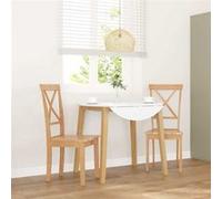 Lot de 2 chaise Vidaxl H. 94 cm non empilable non pliable en bois massif interieur naturel bois