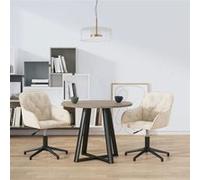 Lot de 2 chaise vidaxl interieur non pliable en plastique H. 72 cm beige Marron G
