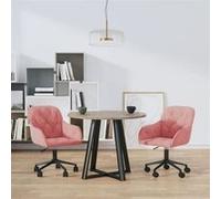 Lot de 2 chaise vidaxl interieur non pliable en plastique H. 78 cm rose Marron G