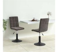 Lot de 2 chaise vidaxl interieur non pliable H. 102.5 cm en plastique gris gris G